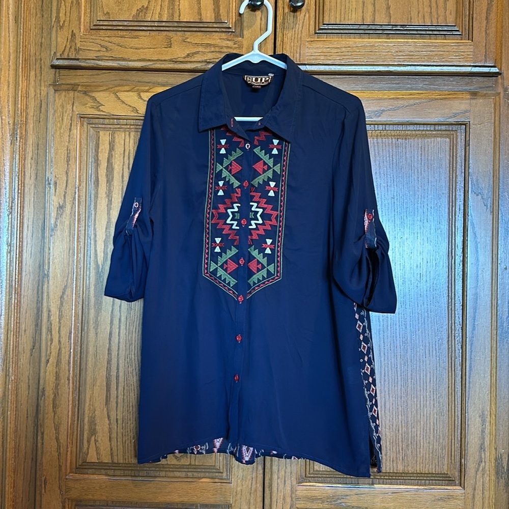 Cowgirl Up Aztec tunic top